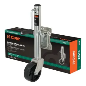 28113 Curt Manufacturing Marine Jack With 6 Inch Wheel 1 200 Lbs. 10 Travel Packaged