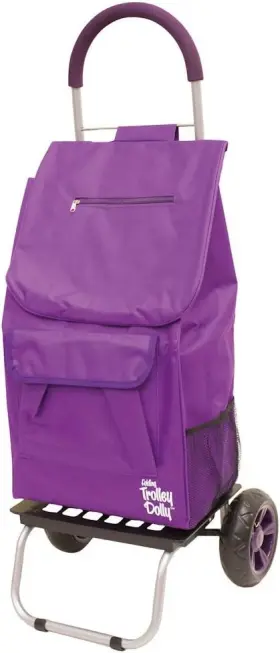 01-068 Dbest Products Trolley Dolly Purple Foldable Shopping Cart For