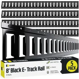 8phet Dc Cargo Mall - E Track Tie Down Rail Kit 8ft 5 Pack For Garages Vans Trailers