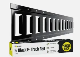 5hetp Dccargogenuine Dc Cargo E Track Tie Down Rails 5 Ft. Black Powder Coated Steel E-track 1-pack
