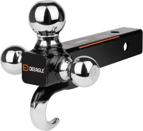 Detmp-001 Deeagle 3 Ball Hitch With Hook Tri 1-7/8 Inch 2 And 2-5/16 Black