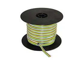 2906 Deka Wire Spool Bonded Parallel 14 Ga White Yellow Brown Green