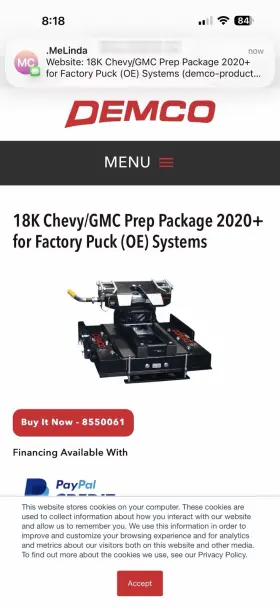 Demco 8550061 Fifthwheel Hitch
