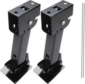 Dlfzwb 762949113998 2 Rv Attachable Telescoping Stabilizer Trailer Jacks - 1000lbs Cap Each Black