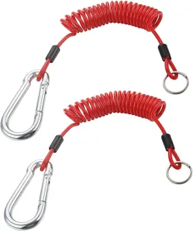 Tuochesheng23 Dpei Xuan 2pcs Breakaway Trailer Cable Brake Rv Stainless 6 Foot 2 Red
