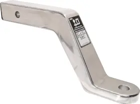 40383 Draw-tite 6 Inch Drop Aluminum Ball Mount 11-7/8 Silver