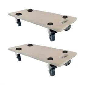 Pn-575x290-010 Drtakepeak Wood Platform Dolly 4 Wheels 550 Lbs Heavy Duty Furniture Mover Log Rectangle