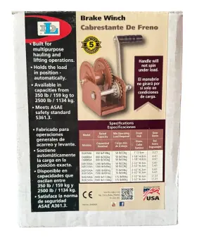 Dlb350a Dutton-lainson Company Brake Winch 350 Lb Zinc Tuffplate Hauling Lifting - New