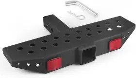 102910 Dyno Racing 1000lbs Hitch Step With 2 Inch Receiver Safety Reflectors For Rv Suv