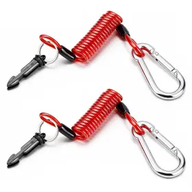 Eeekitonline 677222076627 2 6ft Trailer Breakaway Safety Cable Coiled Spring Towin Brake Rv