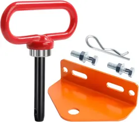 E-mhp-1 Eilxmag E-mhp-1/2ro Universal Heavy Duty Zero Turn Mower Trailer Hitch And Strong Red Orange