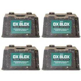 Ekon 860007379789 4-pack Ox Blox Heavy Duty Trailer Jack Block - Made In Usa Rv Leveling Blocks