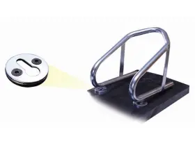 07506 Erickson Manufacturing 6 Inch Removable Chrome Motorcycle Wheel Chock