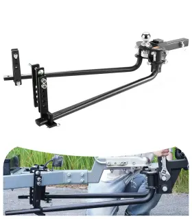 Esddg 699923987187 Weight Distribution Hitch With 2-5/16 Inch Ball And 2 Solid Steel Shank 1000lbs Capacity