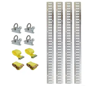Esddg 699971494514 5ft Horizontal E-track Tie-down Rail Kit Trailer Tie Down System With Ratchet Strap