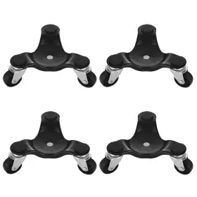 Factorduty 734099700335 4 Pack 3 Wheel Movers Dolly Moving Furniture Black