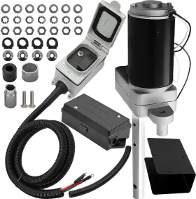 500370 Fexhull Electric Powered Trailer Jack Kit 12k Lbs 12v Heavy Duty Single Speed