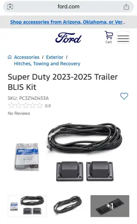 Pc3z14d453a Ford Performance Super Duty 2023-2025 Trailer Blis Kit-