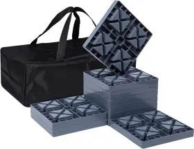 Rwh-gry-10 Garfatolrv Rv Leveling Blocks Heavy Duty Camper And Interlocking Gray