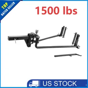Garvee 629835085367 1500lb Weight Distribution Hitch 2-5/16 In Ball And 2-in Shank With Sway Control