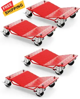 Bv0ubzimsug8f9a Garveetech 57n4slpsk Car Wheel Dolly Set Of 4 6000lbs Capacity Heavy Duty 6000lbs-4pcs Red