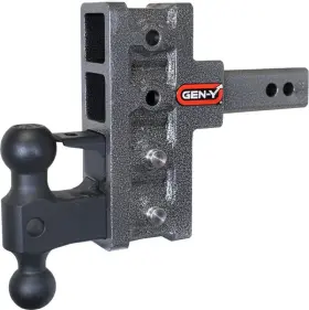 Gh-224 Gen-y Hitch Mega Duty 2 Inch Shank 5 Offset Drop 2k Tw 16k With Dual-ball/pintle Lock