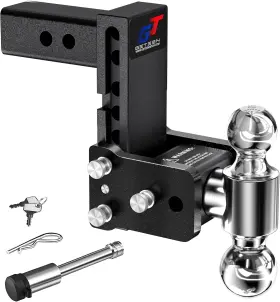 Gth-722005-2b Geteen Trailer Hitches Adjustable Hitch Ball 5 Inch Drop-dual Black