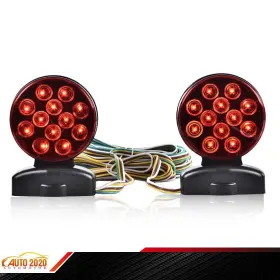 E-02sla0002ard Grandorange Fit For 12v Magnetic Towing Light Tow Trailer Lights Led Brake Tail Signal Lamp