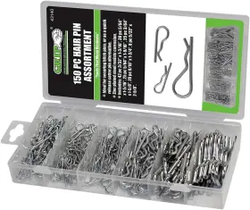 43140 Grip Grand Rapids Industrial Products 150 Pc Hair Pin Assortment - Zinc Plated Steel Clips For Use On Silver