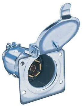48495 Hopkins Vehicle End Towing Connector 7 Pole Rv Blade Socket Metal