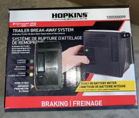 1200200099 Hopkins Manufacturing Trailer Engager Hd Break-away System With Led Battery Tester New