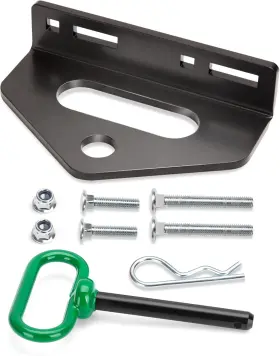 106-006-01-1126131 Howbow Zero Turn Trailer Hitch With Pin 1/4 Inch 6mm Thick Black And Green