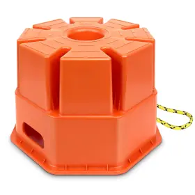 1pc-orange Hoxwell Nbts582 8ftfthigh Rv Trailer Jack Block With Handle 8ftfth Orange