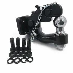 Us-et-car-fix013-bk Httmt Heavy Duty 8 Ton Pintle And 2ftft Ball Combo Trailer Hitch Towing Tow Hauler