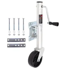 1bjy-tj-03 Jy 1000 Lbs Heavy Duty Swivel Boat Trailer Tongue Jack With Wheel 10 Inch Lift Rv