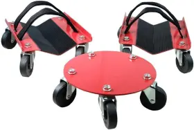 Kastforce 755326008666 Snowmobile Dolly Heavy Duty V-slide With 2.5 Inch Pvc Swivel Casters And Rubber