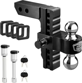 Kr1122-ko-us-fba Kohree Adjustable Trailer Hitch Fit 2 Inch Black - 8 Drop