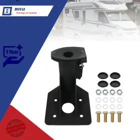 Bt26613b Labwork Black To Goose Neck Ball Adapter With 7 3/4 Inch Forward Offset 12 Fifth Wheel Rv
