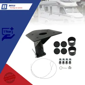 Bt26640b Labwork Black 12 Inch -17 Inches Adjustable 5th Wheel Rv To Gooseneck Adapter Hitch New