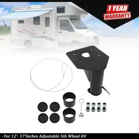 Tur505120i Labwork Adjustable 12 Inch - 17 Forward Offset 5th Wheel Adapter Hitch To Gooseneck New
