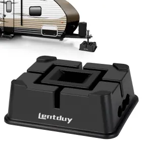 Tjb-01p Lentduy Rv Trailer Jack Block 1pc Stabilizer Supports Up To 1 Pc Black