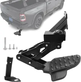 Linbenr82215842ae Longkees Rear Bed Step For Dodge Ram 2500 3500 2019-2024 Retractable Bumper