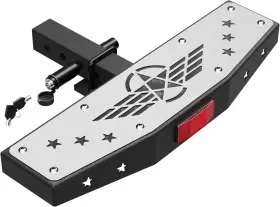 Ul-ot-001 Longsun Universal Hitch Bump Step For 2 Inch Receivers Includes Anti-theft Lock Silver