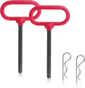 Lo-20240114-0001 Louzago 2 Pcs Hitch Pin 3/8 X 4 Inch Tractor Towing Red And Black