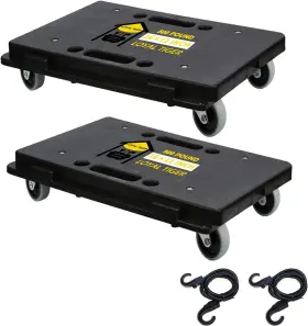 16in-11in Loyal Tiger 768502414199 Furniture Dolly Moving 4 Wheels Heavy Duty 500lbs Black