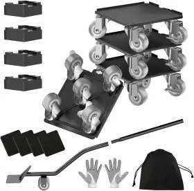 Loyal Tiger 768502417343 Furniture Dolly Mover Pro Set Lifter With 5 6.4in Gray