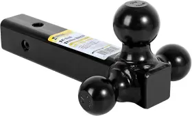 70270 Maxxhaul Trailer Hitch Hollow Shaft Triple Ball Mount - Black
