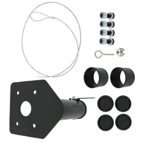 872480 Menbager 12-15-17 Inch Fifth Adjustable Forward Offset Wheel Adapter Hitch To Gooseneck Black
