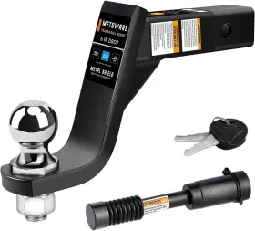 6drop Metoware 79878 Trailer Hitch Ball Mount With 2-inch 2ball Lock