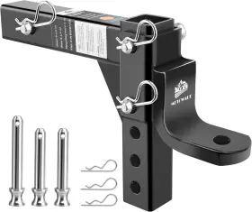 79900 Metoware Adjustable Trailer Hitch Ball Mount 9-1/2 Inch Drop And 8-1/4 Rise